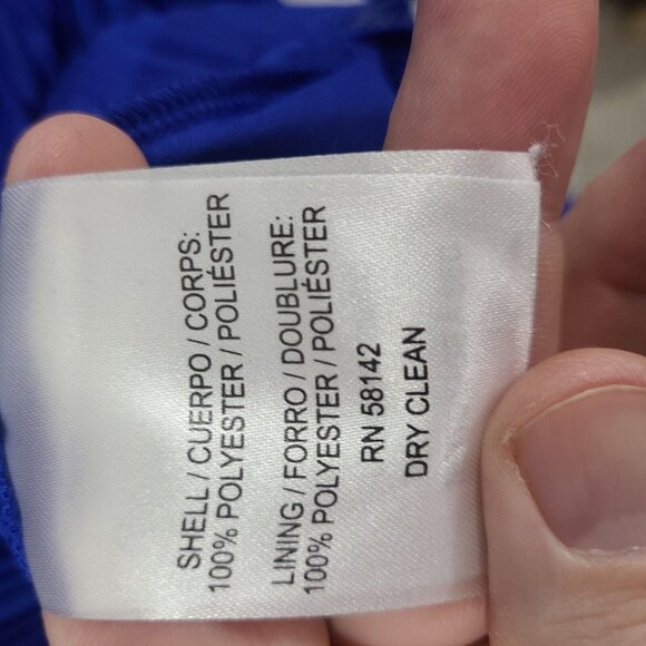 London Times Royal Blue A-Line Fluted Sleeves Dress Size 8 - Picture 6 of 8